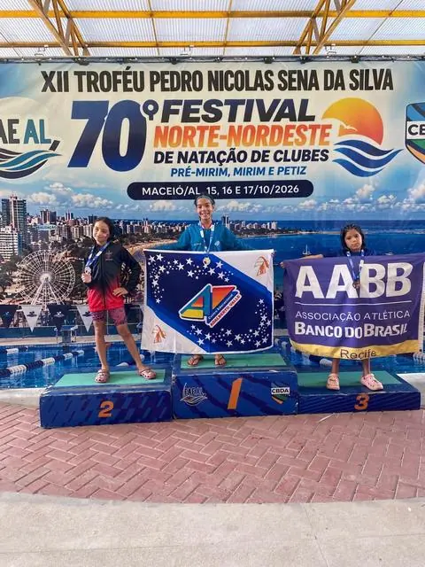 Pódio do 70º Festival Norte-Nordeste em Maceió